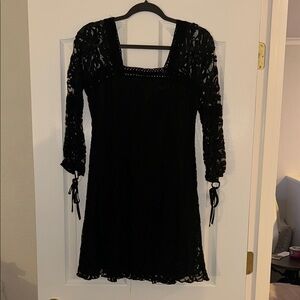 Solitaire Black Lace Mini Dress